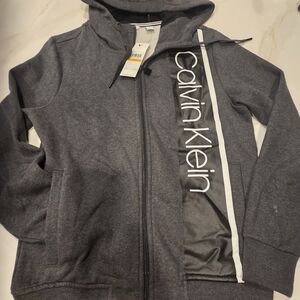 Calvin Klein Kids Charcoal Hoodie with Logo